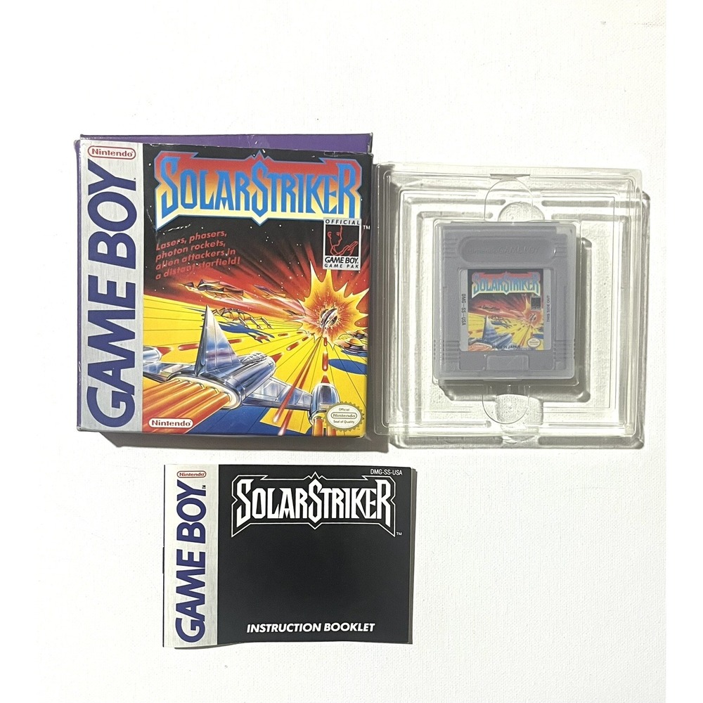 Solar Striker Nintendo Game Boy Complete W/ Manual & Box Vintage Video Game